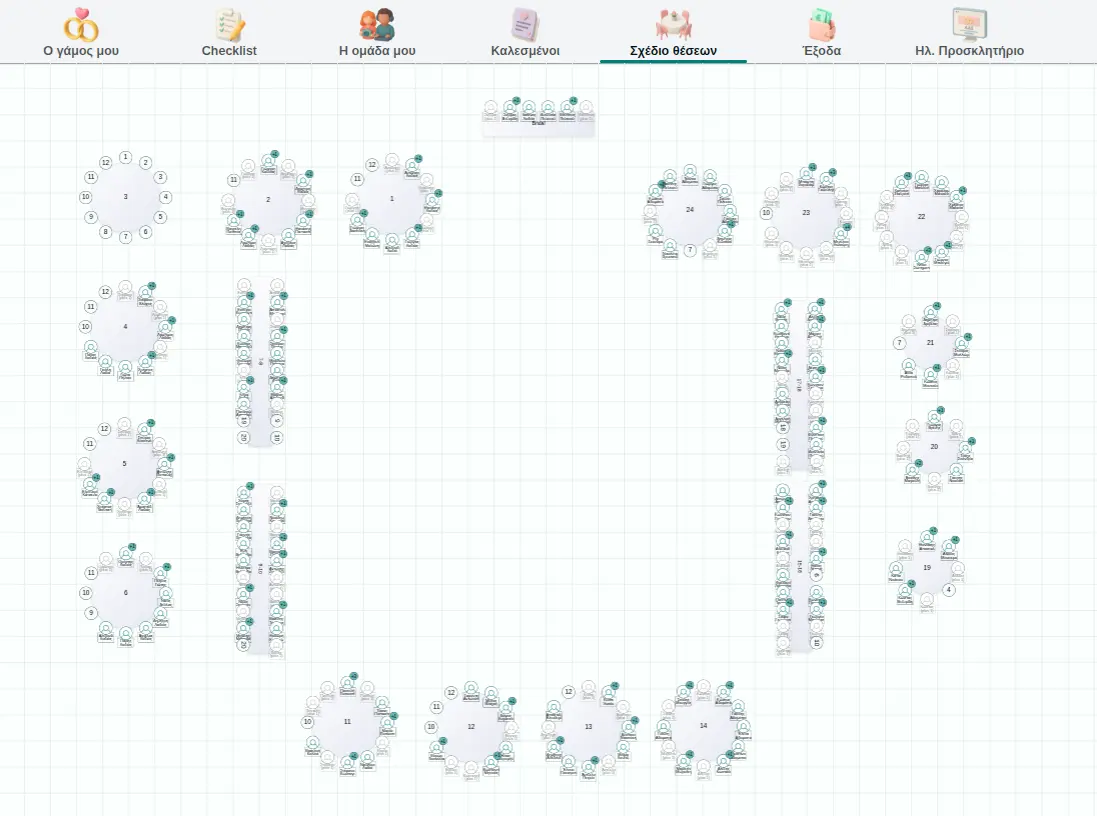 Wedding Reception Seat Plan