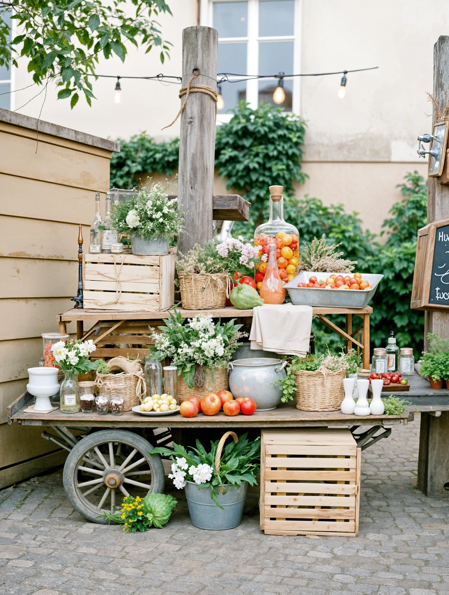 Farm-to-table wedding station