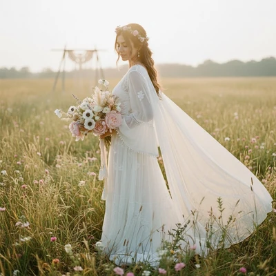 13 Boho νυφικά για μια ονειρική, ανεπιτήδευτη εμφάνιση