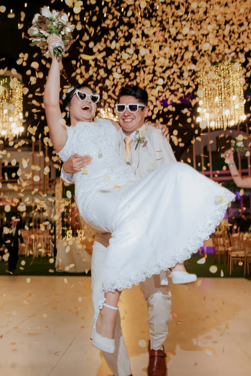 wedding party-married couple