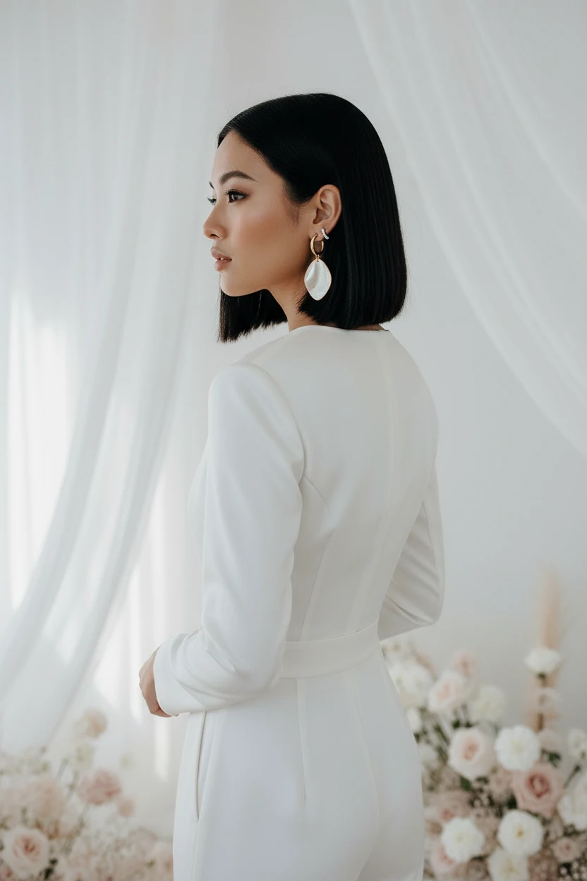 bridal hoop earrings