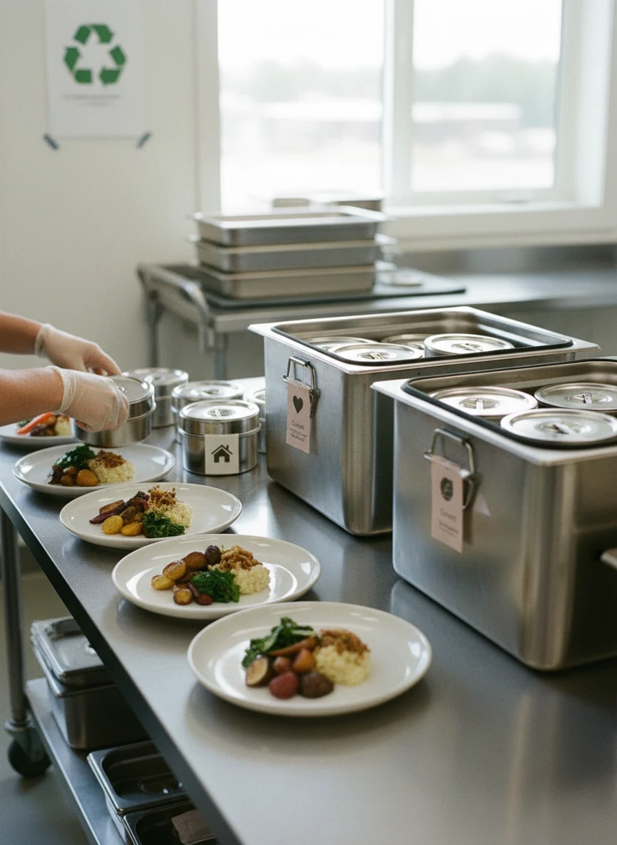 A plate of food with steak, carrots, and mashed potatoes at a wedding