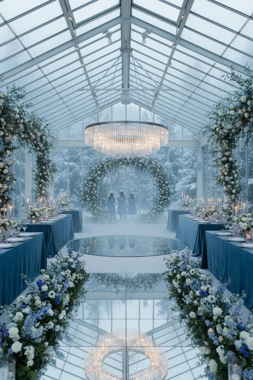 sky-inspired ceremony decor overlooking New York City