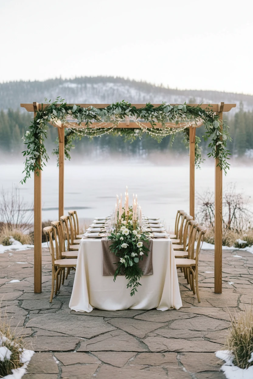 round wedding table decor for romantic wedding