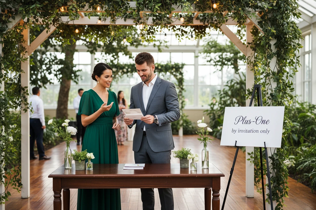 Guests in Blue Attire Clapping at Wedding Ceremony 