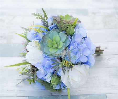 Green & Blue Bridal Bouquet